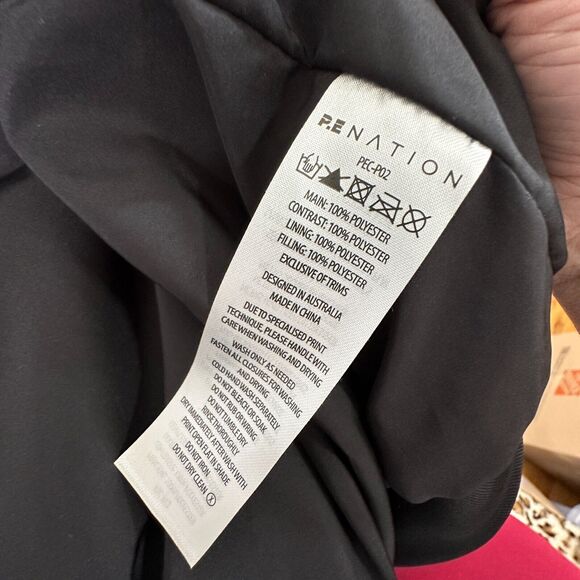 PE Nation Black & White Lead Right Logo Print 004 Zip Lined Puffer Jacket XS - Picture 11 of 14